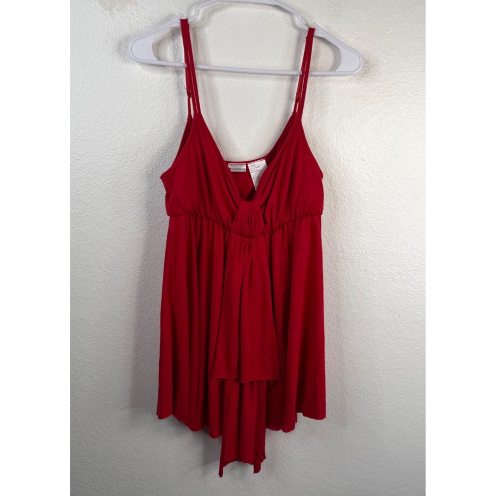 No Boundaries Top Juniors Babydoll Sleeveless Red Size L 90's Y2K